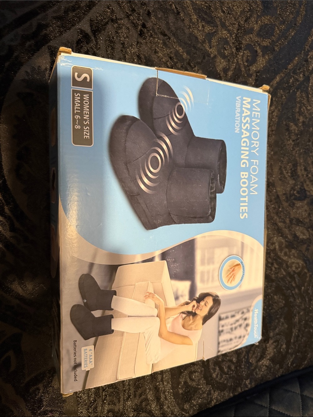 Memory Foam Massaging Booties - Black